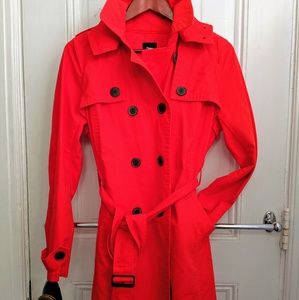 Gap belted twill trench coat.